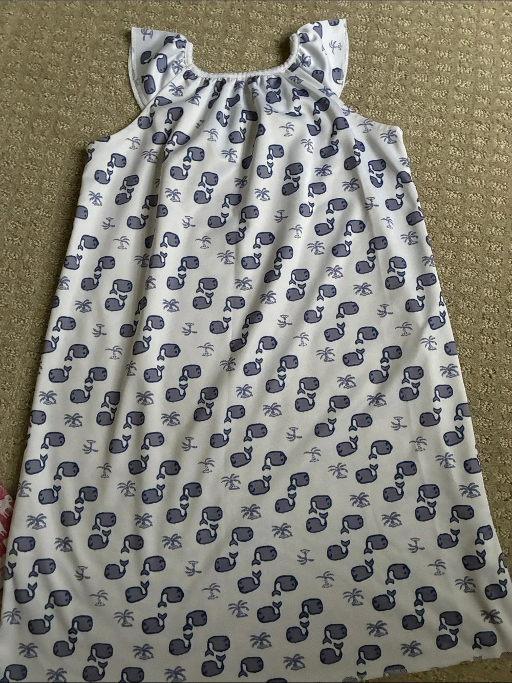 Roller Rabbit Kids Nightgowns - Pink Elephant & White Navy Whale Prints